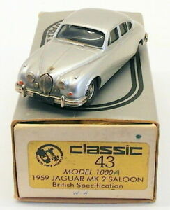 【送料無料】ホビー　模型車　車　レーシングカー クラシックスケールモデルジャガーサロンシルバーclassic 43 143 scale model car 1000a 1959 jaguar mk2 saloon silver