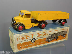 【送料無料】ホビー　模型車　車　レーシングカー ボックスモデルトロッコバージョンdinky toys model 521 bedford articulated lorry jaune version vn en parfait etat, dans sa boite