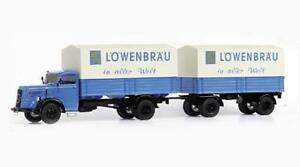 【送料無料】ホビー　模型車　車　レーシングカー メルセデスベンツモデルアッズーロmercedes benz l6600 mit zweiachs anhager lowenbrau schuco azzurro 143