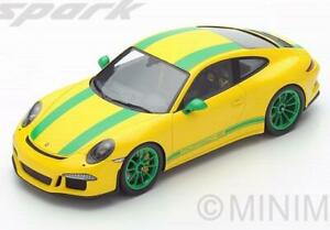 【送料無料】ホビー　模型車　車　レーシングカー ポルシェporsche 991r 2016 yellowgreen 118 spark 18s259