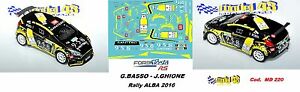 【送料無料】ホビー　模型車　車　レーシングカー デカールフォードフィエスタダウンラリーアルバdecal 143 ford fiesta r5 brc bas rally alba 2016 12,905円
