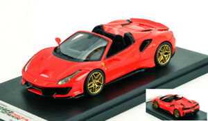【送料無料】ホビー　模型車　車　レーシングカー フェラーリクモロッソスクーデリアストライプモデルferrari 488 pista spider rosso scuderia without stripe 143 model looksmart