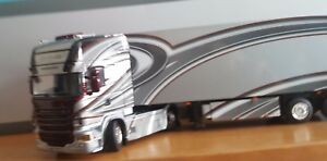 【送料無料】ホビー　模型車　車　レーシングカー トップラインスケールキャリアwsi scania r6 topline 4x2 reefertrialer transporteur echelle 150