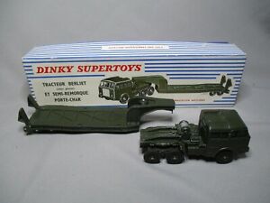 【送料無料】ホビー　模型車　車　レーシングカー トタードアaj715 dinky toys fr 155 tracteur berliet porte char ref 890 bon etat