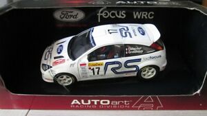 【送料無料】ホビー　模型車　車　レーシングカー フォードフォーカスモンテカルロフランソワデルクールm92 118 ford focus rs wrc monte carlo 2001 delecour grataloup autoart｜hokushin