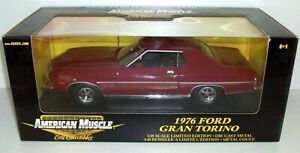 【送料無料】ホビー　模型車　車　レーシングカー フォードグラントリノダークレッドertl 118 36673 1976 ford gran torino dark red