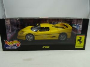【送料無料】ホビー　模型車　車　レーシングカー ホットホイールフェラーリ§118 hot wheels ferrari f50 jaune rarete §