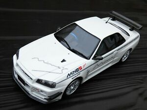 【送料無料】ホビー　模型車　車　レーシングカー オットースカイラインモデル118 ot760 otto nissan skyline gtr r34 mines white limited tuned jouet voiture modele 30,537円