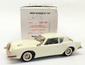 【送料無料】ホビー　模型車　車　レーシングカー スケールモデルminimarque echelle 43 143 voiture modele us11b 1964 studebaker avanti iiblanc