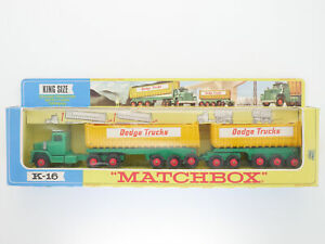 【送料無料】ホビー　模型車　車　レーシングカー マッチサイズトターツインボックスmatchbox k16 king taille dodge tracteur twin tippers rare box ovp 16090258