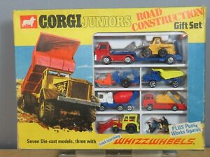 【送料無料】ホビー　模型車　車　レーシングカー コーギーボックスモデルcorgi juniors ensemble cadeau modele 3024 construction routiere vn en parfait etat, dans sa boite
