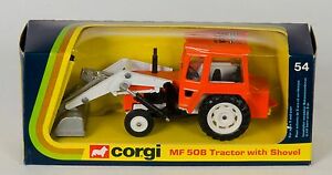 【送料無料】ホビー　模型車　車　レーシングカー コーギートターショベルビルディングブロックcorgi 54 mf50b tracteur amp; pelle rare bloc de construction comme neufboxed annees 70