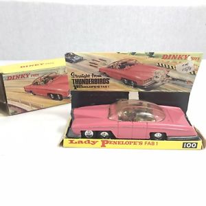 【送料無料】ホビー　模型車　車　レーシングカー ビンテージレディペネロペローズボックスボックスvintage dinky no 100 fab 1 lady penelopes rose cret boite af endommage