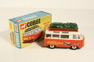 【送料無料】ホビー　模型車　車　レーシングカー コーギーホリデーキャンプバスボックスcorgi toys 508, arachi holiday camp bus, comme neuf in box ab2295｜hokushin 42,887円