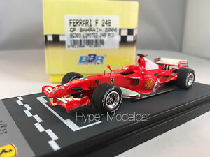 【送料無料】ホビー　模型車　車　レーシングカー モデルフェラーリ＃バーレーンシューマッハbbr models 143 f1 ferrari f248 5 gp bahrein 2006 mschumacher art bg303｜hokushin