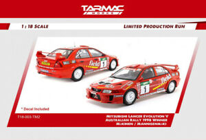 【送料無料】ホビー　模型車　車　レーシングカー オンロードランサーエボリューションオーストラリアラリー118 tarmac works mitsubishi lancer evolution v australian rally 1998 winner