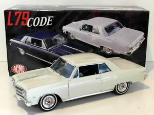 【送料無料】ホビー　模型車　車　レーシングカー モデルスケールacme models 118 scale a1805303 1965 chevelle malibu ss white