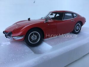 【送料無料】ホビー　模型車　車　レーシングカー グアテマラトヨタeレッドアートautoart 118 toyota 2000 gt coupe 1967 red art78751｜hokushin