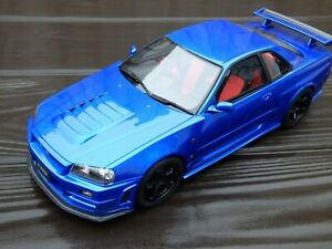 【送料無料】ホビー　模型車　車　レーシングカー オットーチューンニスモスカイラインモデル118 otto nissan gtr r34 ztune nismo bleu resine skyline limited jouet voiture modele｜hokushin