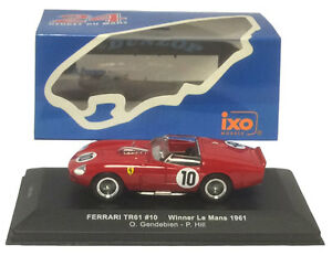 【送料無料】ホビー　模型車　車　レーシングカー ネットワークフェラーリ＃ルマンヒルスケールixo lm1961 ferrari tr61 10 vainqueur du mans 1961gendebien hill, echelle 143,