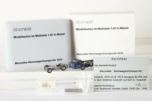 【送料無料】ホビー　模型車　車　レーシングカー メタルモデルメルセデスmorem h0 187 modele metal mercedes 3010 rennwagentransporter 1992 86142