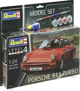 【送料無料】ホビー　模型車　車　レーシングカー ポルシェターボプラスチックモデルキットporsche 911 turbo set 124 plastic model kit revell