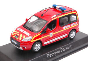 【送料無料】ホビー　模型車　車　レーシングカー ミニチュアプジョーパートナーminiature voiture ambulance norev peugeot partner secours medical 143