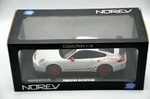 【送料無料】ホビー　模型車　車　レーシングカー ポルシェホワイトレッドストライプリファレンスporsche 997 gt3 rs mkii white w red stripes norev 118 ref187566｜hokushin
