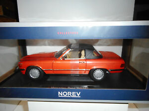 【送料無料】ホビー　模型車　車　レーシングカー メルセデスベンツレッドメタリックmercedesbenz 300 sl 1986 w107 red metallic norev 118｜hokushin