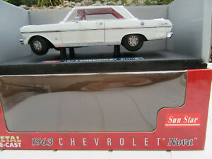 【送料無料】ホビー　模型車　車　レーシングカー シボレーノヴァボックスchevrolet nova 1963 sun star 118? en boite ? tres bel etat｜hokushin