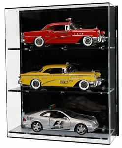 【送料無料】ホビー　模型車　車　レーシングカー アクリルスケールモデルカーチェックボックスオンacrylique wall display case pour trois 118 echelle modele voitures｜hokushin 20,866円