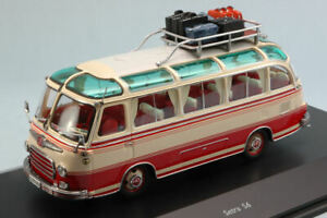 【送料無料】ホビー 模型車 車 レーシングカー セトラベージュバスモデルモデルsetra s6 bus beige red 143 model schuco|hokushin