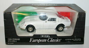 【送料無料】ホビー 模型車 車 レーシングカー フェラーリertl 118 7493 1966 ferrari 275 gtb 4 white|hokushin