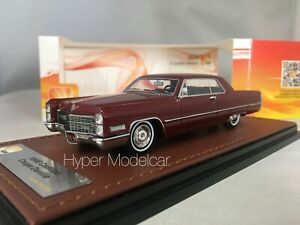 【送料無料】ホビー　模型車　車　レーシングカー キャデラッククーペレッドアートglm 143 cadillac coupe de ville 1966 red art glm120101