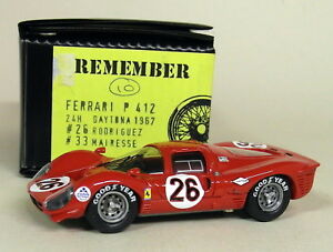 【送料無料】ホビー　模型車　車　レーシングカー スケールフェラーリキットデイトナ＃ロドリゲスモデルnoubliez pas echelle 143 kit ferrari p 412 24 h daytona 1967 26 rodriguez resine modele