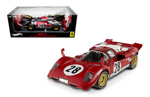 【送料無料】ホビー　模型車　車　レーシングカー ホットホイールエリートフェラーリ＃デイトナhot wheels elite 118 auto ferrari 512 s 28 daytona 24 hours merzario n2047
