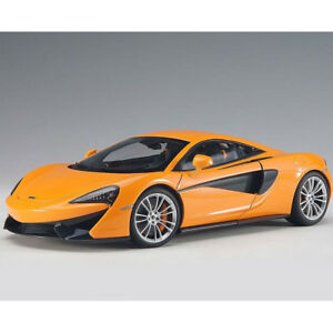 【送料無料】ホビー　模型車　車　レーシングカー マクラーレンモデルオレンジシルバーホイールautoart mclaren 570s 118 model car orange silver wheels 76044