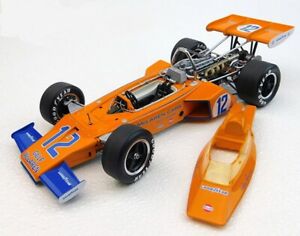 【送料無料】ホビー　模型車　車　レーシングカー ピーターマクラーレンインディビンテージレースpeter revson mclaren m16 gulf indy 500 vintage race car 118 replicarz goodyear