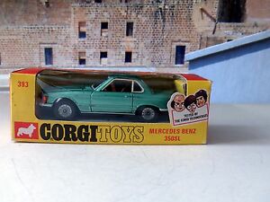 【送料無料】ホビー　模型車　車　レーシングカー コーギーメルセデスメタリックベンツオリジナルボックスオンcorgi toys 393 mercedesbenz 350sl en vert metallique avec boite dorigine
