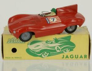 【送料無料】ホビー　模型車　車　レーシングカー ジャガールマンレッドオレンジモデルsolido 100 jaguar le mans rouge orange avec drapeau americain modele ancien