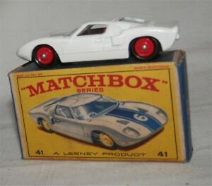 【送料無料】ホビー　模型車　車　レーシングカー ホイールマッチフォードグアテマラレースカーインディボックスrare red wheels, 1960 s matchbox lesney 41 ford gt voiture de course, indyf1 almmint in box