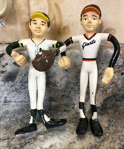 【送料無料】野球曲がるだけ天使巨人像2 Vtg 1981 Amscan Inc. - MLB Baseball Bendable Poseable Angels Giants Figures
