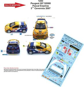 【送料無料】デカールプジョー年代?ラリーDecals 1/24 ref 1243 peugeot 207 s2000 enjolras criterion C?vennes 2007 rally｜hokushin