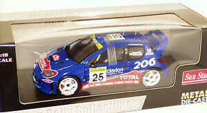 【送料無料】プジョークラリオンラリーモンテカルロ1/18 Peugeot 206 WRC Clarion Rally Monte Carlo 2002 H.Rovanpera