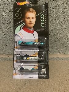 【送料無料】ニコ・ロズベルグのホットホイールレーサー×新Nico Rosberg Hot Wheels Racers X 3 New