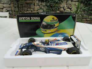 【送料無料】珍しいウィリアムズルノーアイルトン・セナのレースカーコレクションRare williams renault fw 16 ayrton senna racing car collection 1/18 tbe｜hokushin