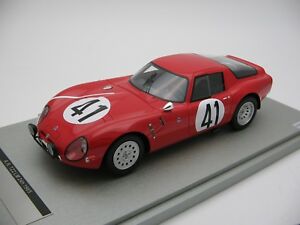 【送料無料】スケールのアルファロメオルマン時間車＃1/18 Scale Tecnomodel Alfa Romeo TZ2 le Mans 24h 1965 Car #41 - TM18-65B