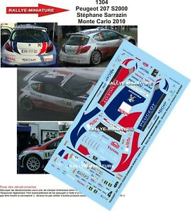 【送料無料】デカールプジョー年代サラザンモンテカルロラリーラリーDecals 1/18 ref 1304 peugeot 207 s2000 sarrazin rallye monte carlo 2010 rally｜hokushin