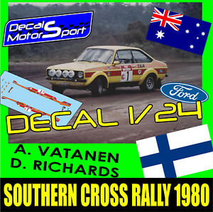 【送料無料】スロットバタネンリチャーズラリーサザンクロスDECALQUE 1/24 slot A. vatanen-richards rally D. southern cross 1980