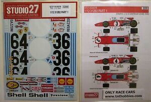 【送料無料】ステッカー：秒フェラーリパートStickers: 1/12 s27607 1970 Ferrari 312b2 Part 1
